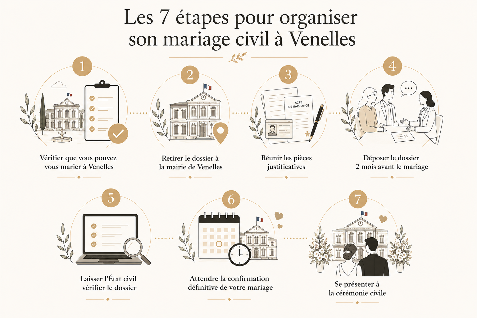 Etapes pour un mariage civil à Venelles